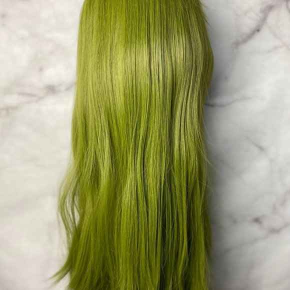 Dark Green Silky Lace Wig - Picture 8 of 9